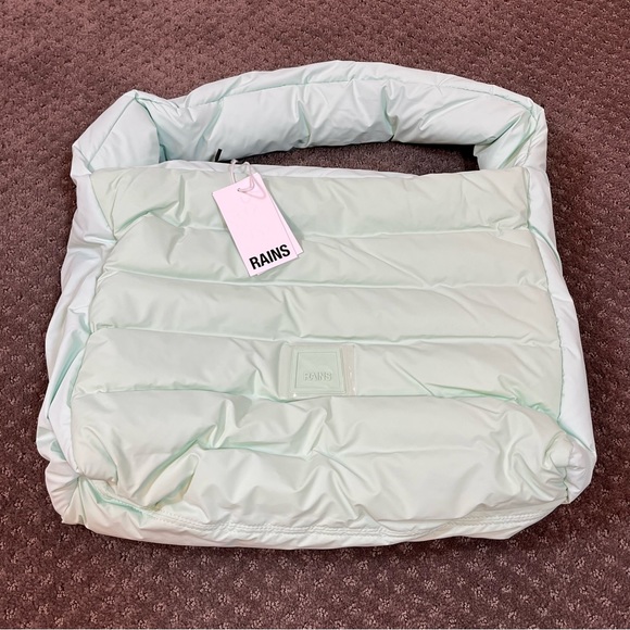 RAINS Loop Shopper Mini Puffer Bag - Mineral - Picture 1 of 8